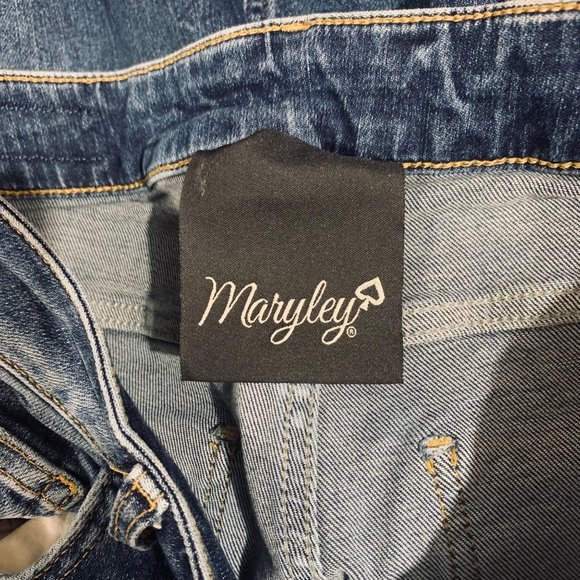 Maryley Stretch Crop Fray Hem Jeans Hippie Grunge Size US 28 - Picture 7 of 11